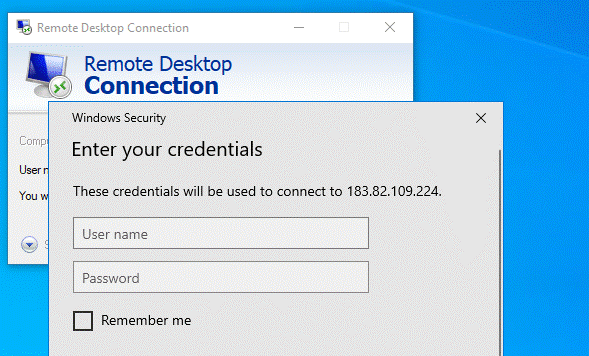 How to Login into Remote Desktop Access (RDP) Step6